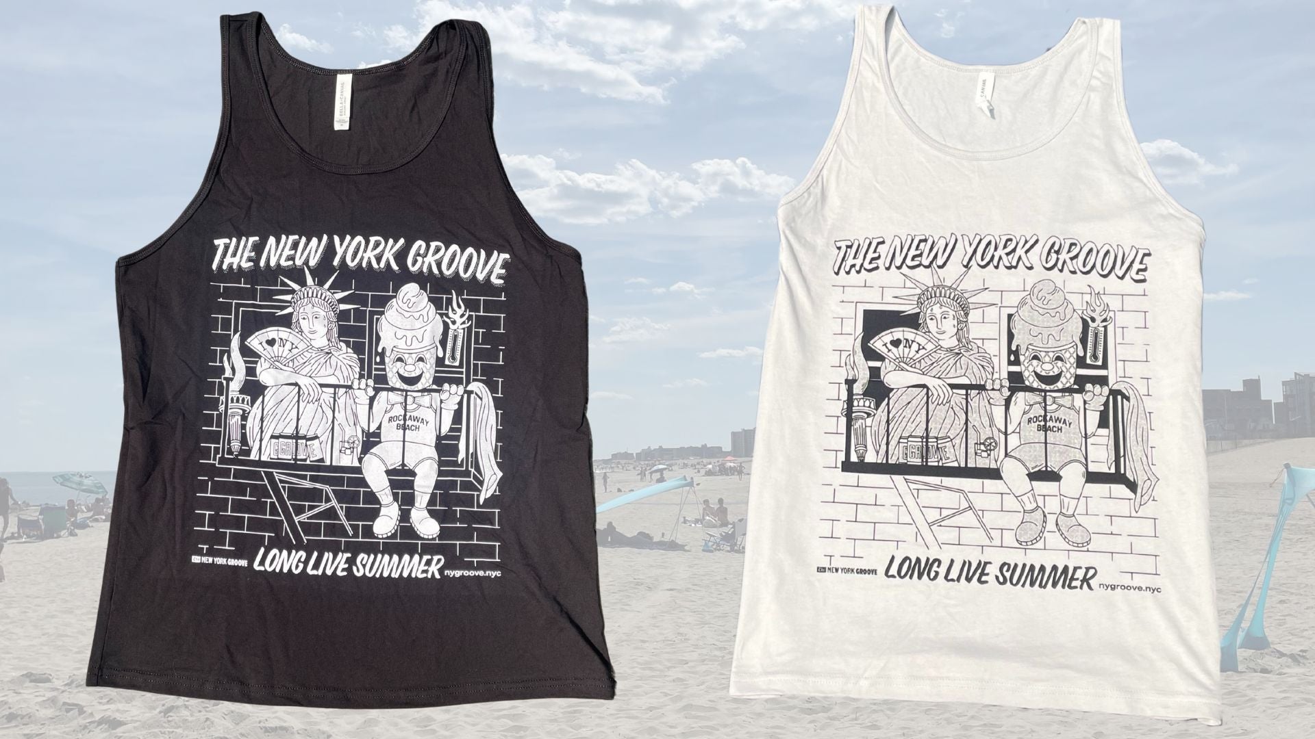 The New York Groove Summer in the City tank tops